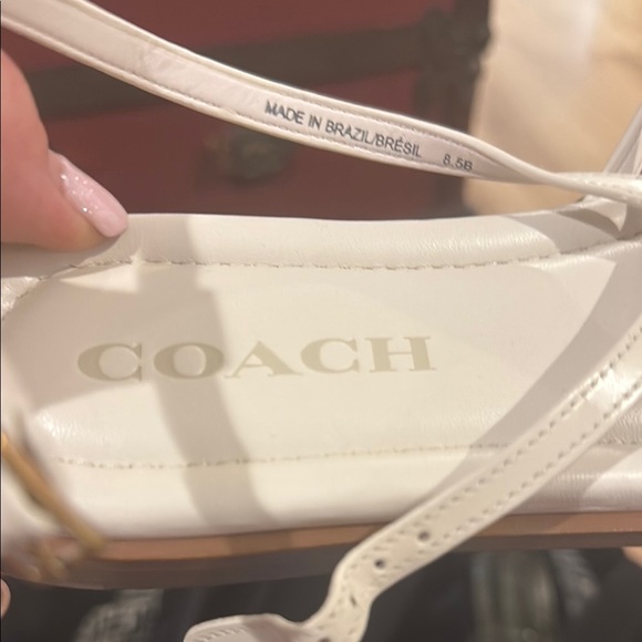 Coach Cream Strappy Sandals NWT - Picture 2 of 4